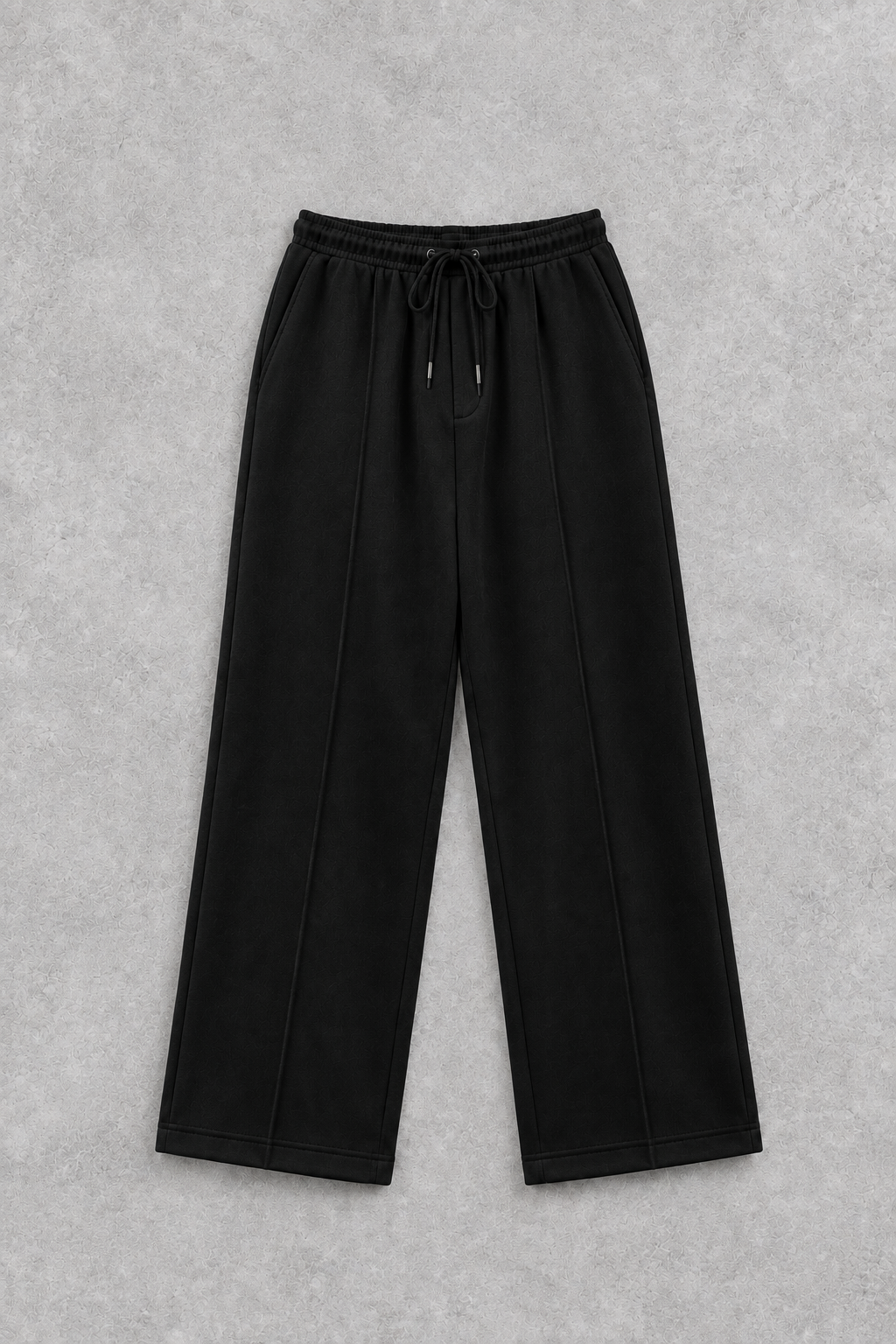 Pleated Black Baggy Trouser