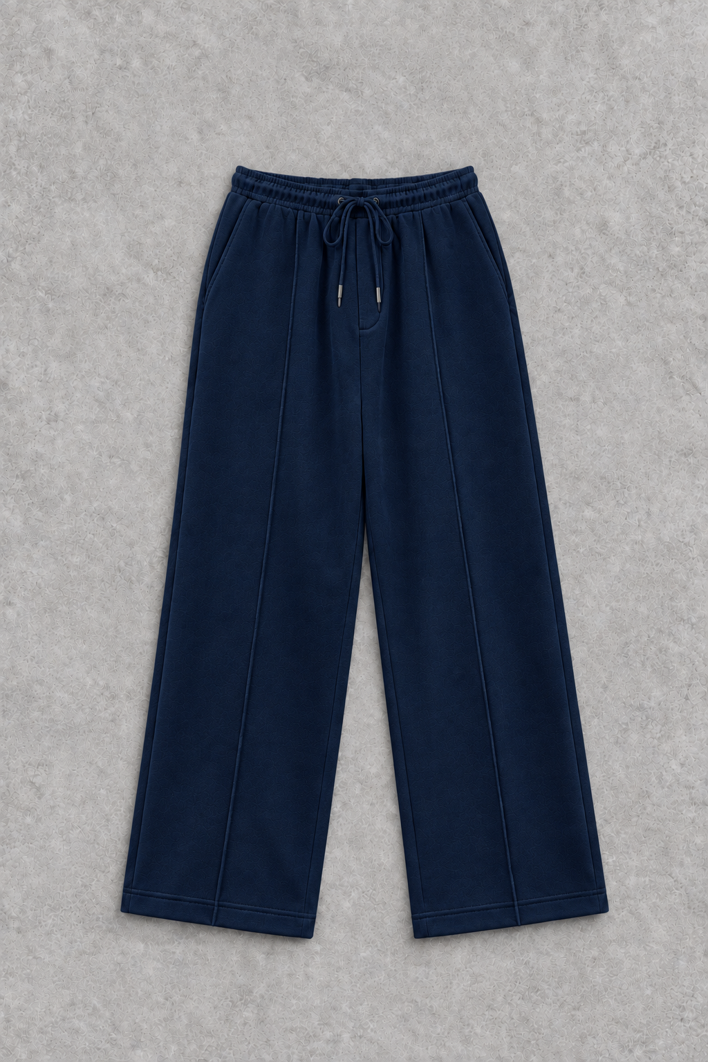 Pleated Blue Baggy Trouser