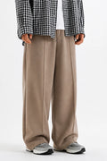 Pleated Light Brown Baggy Trouser